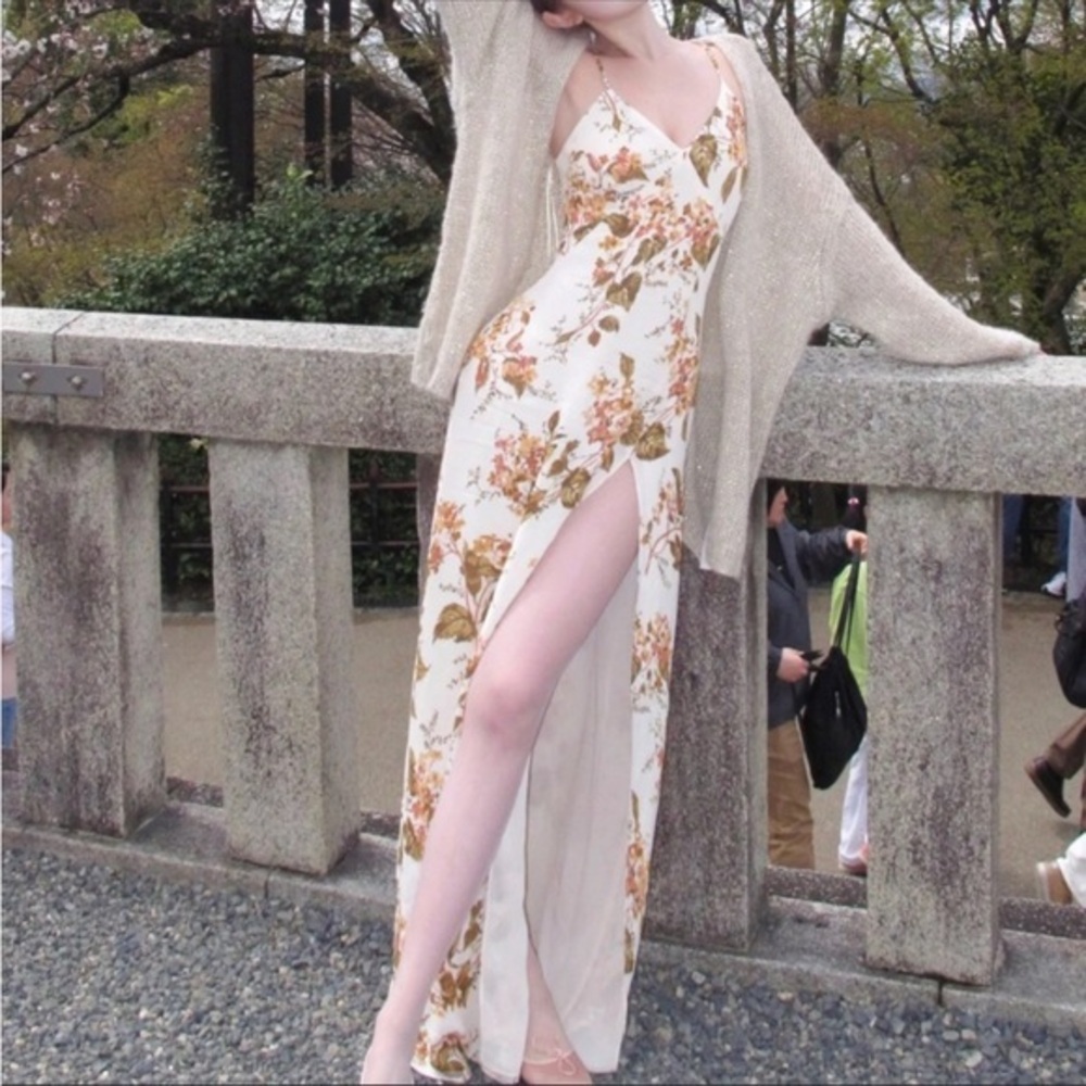 Reformation Pyper Dress Bella White Yellow Floral